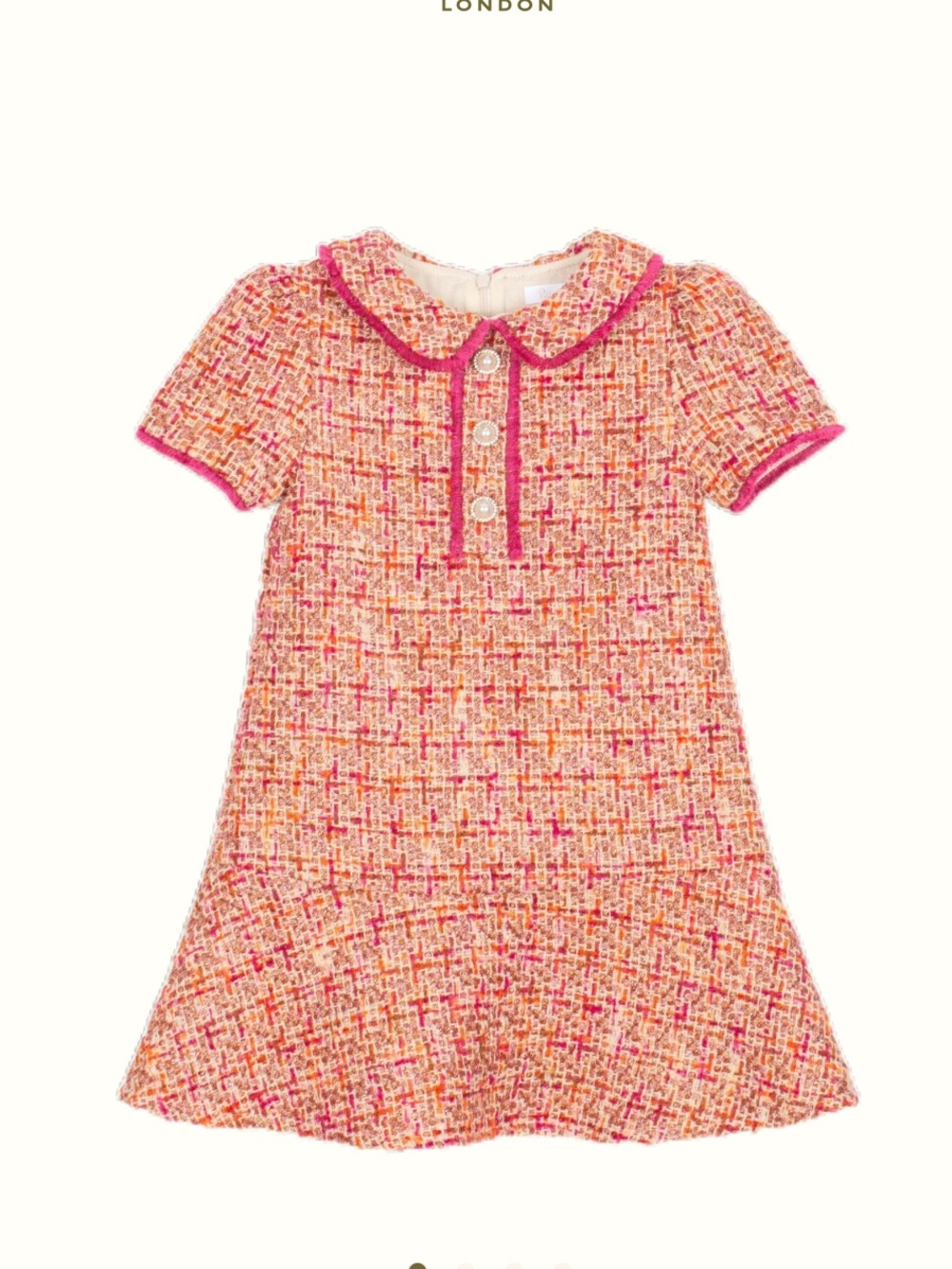 NWT Patachou Fuchsia Tweed Dress